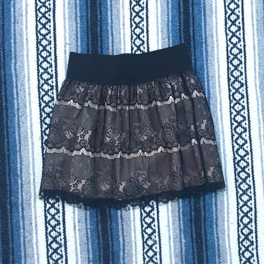 High Waisted Lace Skirt